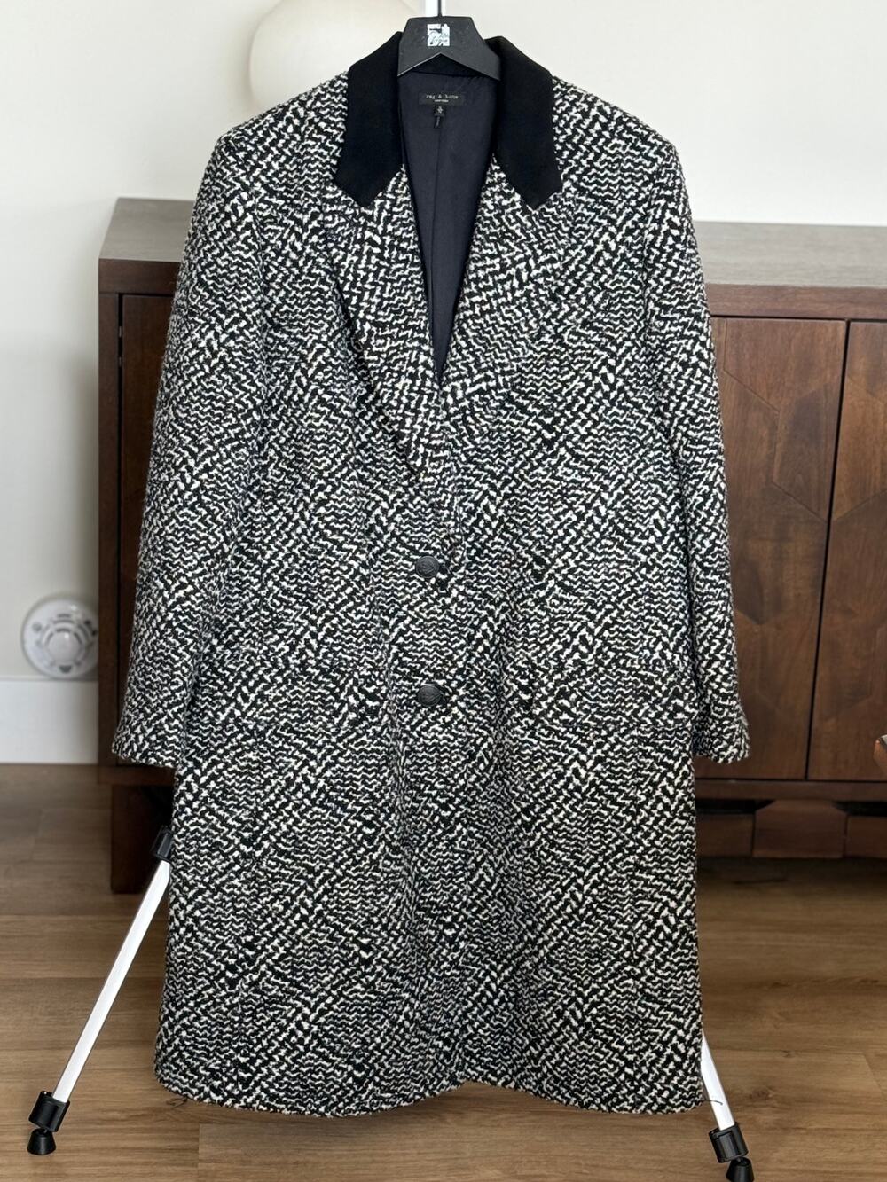 Women's rag & bone Wooster Wool Blend Coat size XL